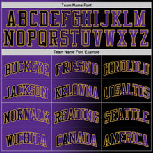 Load image into Gallery viewer, Custom Black Purple-Old Gold Authentic Gradient Fashion Basketball Jersey
