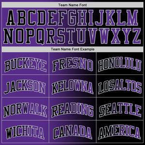 Custom Black Purple-Gray Authentic Gradient Fashion Basketball Jersey