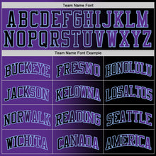 Load image into Gallery viewer, Custom Black Purple-Light Blue Authentic Gradient Fashion Basketball Jersey
