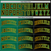 Load image into Gallery viewer, Custom Black Kelly Green-Gold Authentic Gradient Fashion Basketball Jersey
