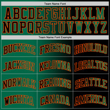 Load image into Gallery viewer, Custom Black Kelly Green-Orange Authentic Gradient Fashion Basketball Jersey
