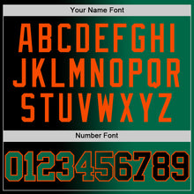 Load image into Gallery viewer, Custom Black Kelly Green-Orange Authentic Gradient Fashion Basketball Jersey

