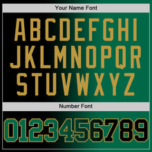 Load image into Gallery viewer, Custom Black Kelly Green-Old Gold Authentic Gradient Fashion Basketball Jersey
