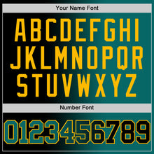 Load image into Gallery viewer, Custom Black Teal-Gold Authentic Gradient Fashion Basketball Jersey
