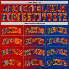 Load image into Gallery viewer, Custom Royal Red-Gold Authentic Gradient Fashion Basketball Jersey
