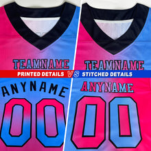 Load image into Gallery viewer, Custom Red Kelly Green-Black Mesh Authentic Gradient Fashion Scratch Football Jersey
