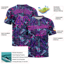 Load image into Gallery viewer, Custom Graffiti Pattern Purple-Pink 3D Creative Geometric Figures And Dots Performance T-Shirt
