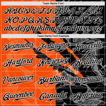Load image into Gallery viewer, Custom Graffiti Pattern Black-Orange 3D Scratch Authentic Baseball Jersey
