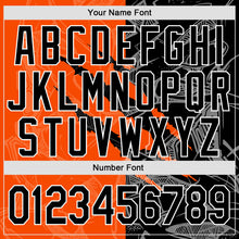 Load image into Gallery viewer, Custom Graffiti Pattern Black-Orange 3D Scratch Authentic Baseball Jersey
