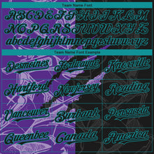 Load image into Gallery viewer, Custom Stitched Graffiti Pattern Black Purple-Teal 3D Scratch Sports Pullover Sweatshirt Hoodie
