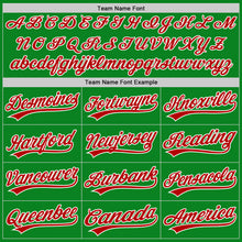 Load image into Gallery viewer, Custom Grass Green Red-White Authentic Baseball Jersey
