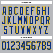Load image into Gallery viewer, Custom Gray Royal-Yellow Hockey Lace Neck Jersey
