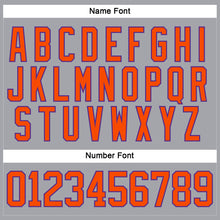 Load image into Gallery viewer, Custom Gray Orange-Purple Hockey Lace Neck Jersey
