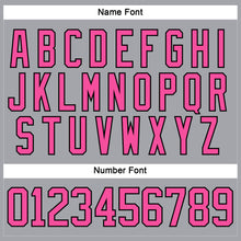 Load image into Gallery viewer, Custom Gray Pink-Black Hockey Lace Neck Jersey
