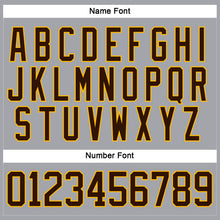 Load image into Gallery viewer, Custom Gray Brown-Gold Hockey Lace Neck Jersey
