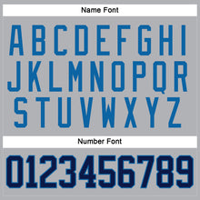Load image into Gallery viewer, Custom Gray Navy-Blue Hockey Jersey
