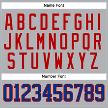 Load image into Gallery viewer, Custom Gray Royal-Red Hockey Jersey

