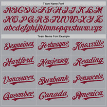 Load image into Gallery viewer, Custom Gray Crimson Authentic Baseball Jersey

