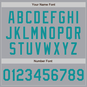 Custom Gray Teal Authentic Baseball Jersey