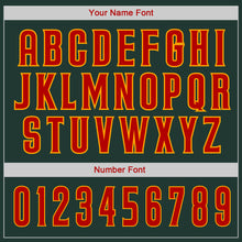 Load image into Gallery viewer, Custom Green Red-Gold Authentic Baseball Jersey
