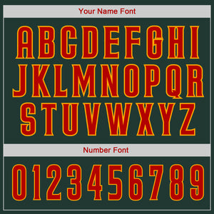 Custom Green Red-Gold Authentic Baseball Jersey