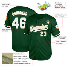 Load image into Gallery viewer, Custom Green White-Cream Mesh Authentic Throwback Baseball Jersey
