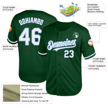 Load image into Gallery viewer, Custom Green White-Light Blue Mesh Authentic Throwback Baseball Jersey
