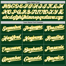 Load image into Gallery viewer, Custom Green White-Yellow Mesh Authentic Throwback Baseball Jersey
