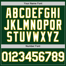 Load image into Gallery viewer, Custom Green White-Yellow Mesh Authentic Throwback Baseball Jersey
