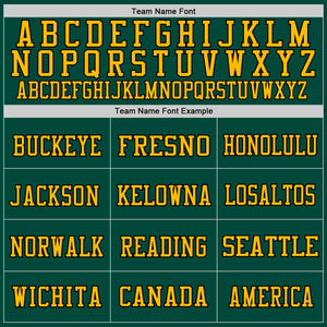Custom Green Gold-Black Mesh Authentic Throwback Football Jersey