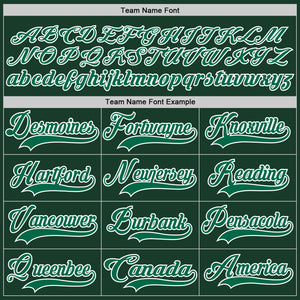 Custom Green Kelly Green-White Hockey Lace Neck Jersey