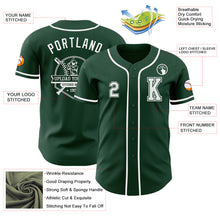 Load image into Gallery viewer, Custom Green White Authentic Baseball Jersey
