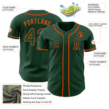 Load image into Gallery viewer, Custom Green Orange Authentic Baseball Jersey
