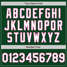 Load image into Gallery viewer, Custom Green White-Pink Authentic Baseball Jersey
