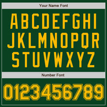 Load image into Gallery viewer, Custom Green Gold Authentic Baseball Jersey

