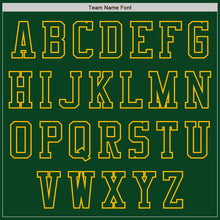 Load image into Gallery viewer, Custom Green Gold Authentic Baseball Jersey
