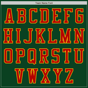 Custom Green Red-Gold Authentic Baseball Jersey