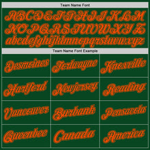 Load image into Gallery viewer, Custom Green Orange Authentic Throwback Basketball Jersey
