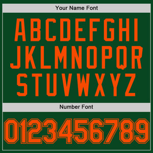 Custom Green Orange Authentic Throwback Basketball Jersey