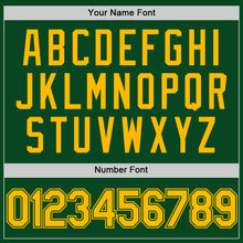 Load image into Gallery viewer, Custom Green Gold Authentic Throwback Basketball Jersey
