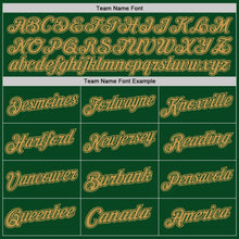 Load image into Gallery viewer, Custom Green Old Gold Authentic Throwback Basketball Jersey
