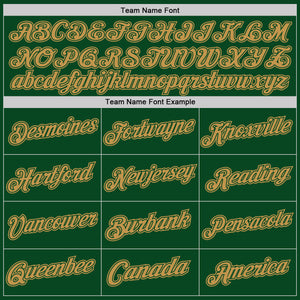 Custom Green Old Gold Authentic Throwback Basketball Jersey