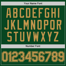 Load image into Gallery viewer, Custom Green Old Gold Authentic Throwback Basketball Jersey
