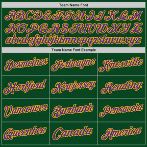 Custom Green Purple-Gold Authentic Throwback Basketball Jersey