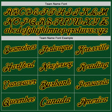 Load image into Gallery viewer, Custom Green Black-Gold Authentic Throwback Basketball Jersey
