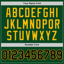 Load image into Gallery viewer, Custom Green Black-Gold Authentic Throwback Basketball Jersey
