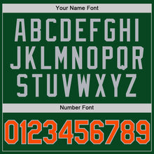 Load image into Gallery viewer, Custom Green Orange-Gray Authentic Throwback Basketball Jersey
