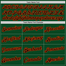 Load image into Gallery viewer, Custom Green Black-Orange Authentic Throwback Basketball Jersey
