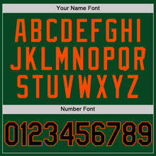 Load image into Gallery viewer, Custom Green Black-Orange Authentic Throwback Basketball Jersey
