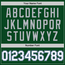 Load image into Gallery viewer, Custom Green White Royal-Gray Authentic Throwback Basketball Jersey
